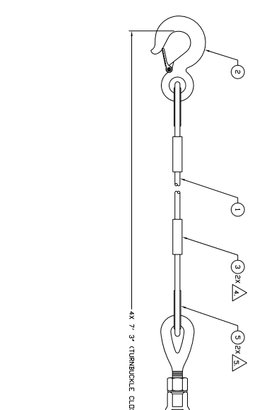 Chain Slings with latching Hooks- 1 leg Chain size 3/8 inch